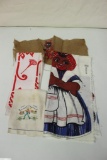 Vintage Black Americana Sewing Projects. Dolls and Tea Towels. 4 Pc Lot.