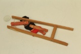 Vintage Black Americana Sambo Dancing Puppet. Paper Body with Wooden Legs. Made in Japan.