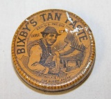 Vintage Black Americana Bixby's Tan Paste Can.