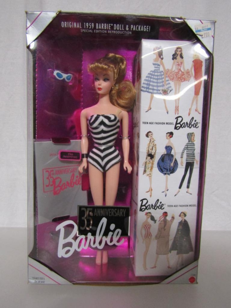 original 1959 barbie doll and package special edition reproduction