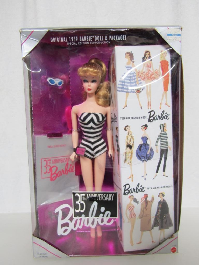 original 1959 barbie doll and package special edition reproduction