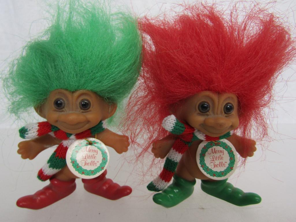 Russ Merry Little Trolls 3 5 2 Pc Lot Both With Tags Green