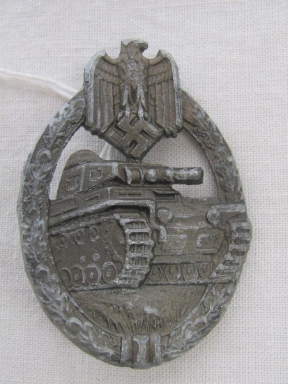 German World War II Army Silver Tank Assault Badge.