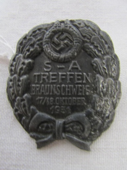 German World War II 1931 SA Treffen Breast Badge.