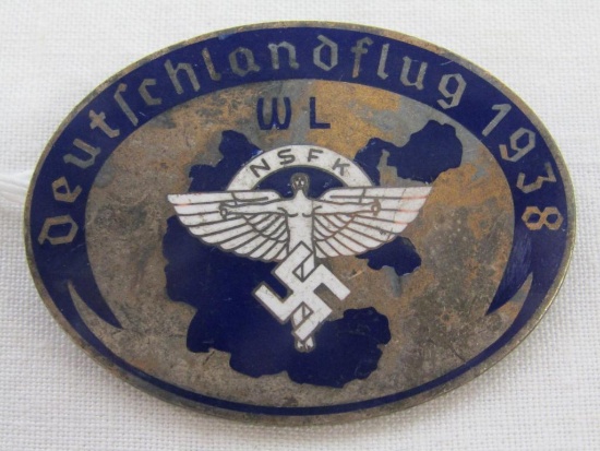 German WWII 1938 NSFK Deutschlandflug Glider Korps Badge.