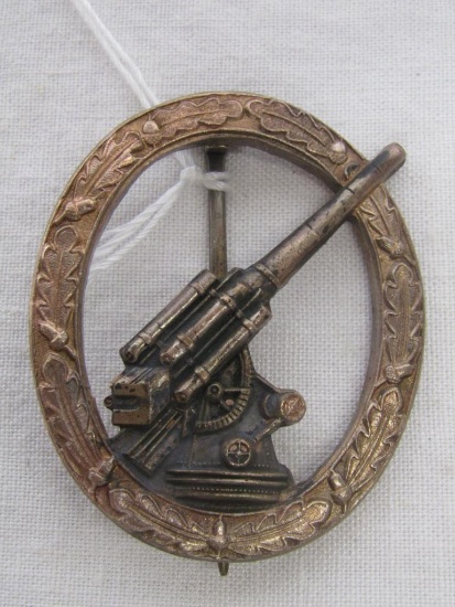 West German World War II Luftwaffe Flak Artillery Badge.