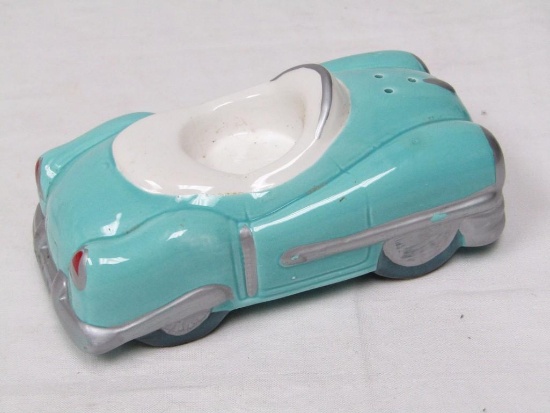 1995 Pelzman Designs Pink Poodle Driving Green Car Salt Pepper 1995 Pelzman Designs Pink Poodle