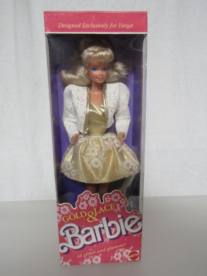 Barbie Doll. 1989 Gold & Lace Barbie. Target Exclusive. New In Box.