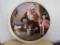 Norman Rockwell Art Plate. The Cooking Lesson. 1982 Ltd Edition Mother's Day Plate. Knowles w/COA.