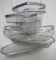 Silver Metal/Wire Woven Baskets. 7 Pc Lot. Made In India. Oval (2), Round (3), Heart Shape (2).