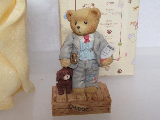 Cherished Teddies Enesco 1995 Membears Only Figurine CT951. Mayor Wilson T. Beary. New In Box.