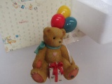 Cherished Teddies Enesco 1996 Figurine 215864 Nina Beary Happy Wishes. Girl With Balloons. NIB.