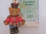 Cherished Teddies Enesco 1996 Figurine 176052. Toy Soldier Hanging Ornament. New In Box.
