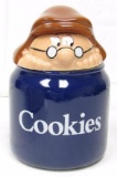 Wade Lyons Tetley Tea Cookie/Biscuit/Tea Bag Jar With Tetley Tea Folk Gaffer As The Lid.