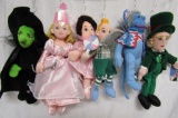 Wizard of Oz Plush Beanie Dolls. All Approx 9