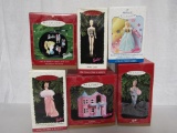 Hallmark Ornaments. New In Boxes. 6 Pc Lot. Barbie Dolls.