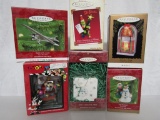 Hallmark Ornaments. New In Boxes. 6 Pc Lot. Dr. Seuss, Loony Tunes Taz, Spirit of St. Louis & More.