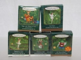 Hallmark Mini Ornaments. New In Boxes. 5 Pc Lot. Sugarplum Fairy, Mr. Potato Head, Star Fairy & More