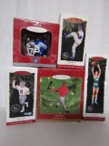 Hallmark Ornaments. New In Boxes. 5 Pc Lot. Sports Figures.