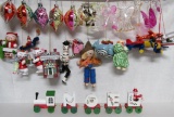 Vintage Christmas Holiday Ornaments. 25 Pc Assortment. All Loose.