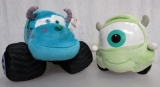 Disney Monsters Inc Cars Plush Toys. Sully Truck and Mike Car. Disney Store. Both Approx 7