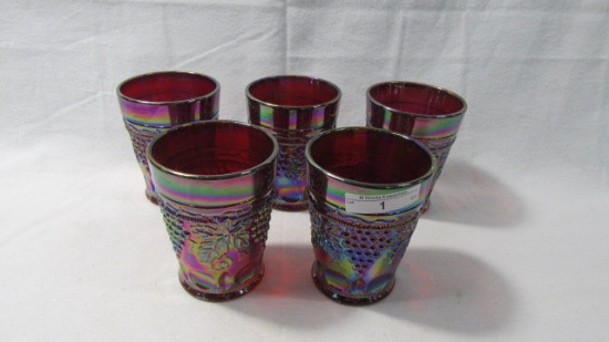 5 St Clair G&C tumblers- Red carnival