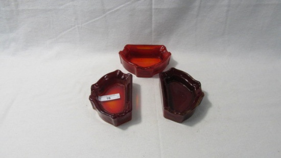 Mandarin red ashtrays