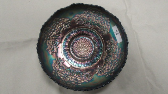 Fenton 8" blue Orange Tree ICS bowl.