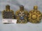 3 vintage Czech jeweled dram bottles
