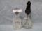 PAir vintage Czech frosted perfume bottles