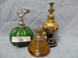 3 victorian perfume bottles as shown