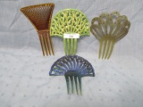 Victorian hair combs as shown, some jeweled