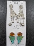 Sterling turquoise earrings as shown 2 sets