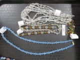Vintage crystal glass necklaces