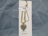 10K gold with Diamonds heart necklace