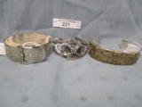 3 Sterling bracelets