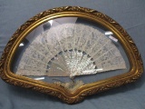 Victorian lady's fan w/ MOP & lace in fan frame. What a great vicotrian fan