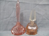 2 Vintage Czech perfume bottles as shown