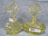 2 Vintage Czech perfume bottles as shown