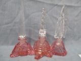 3 Vintage Czech perfume bottles as shown