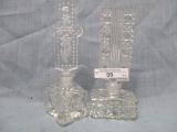 2 Vintage Czech crystal perfume bottles