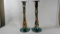Imperial Free- Hand Candlesticks pair of 10.5