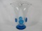 Pilgrim? art glass crackle vase w/ applied dots. 9.5