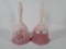 2 Fenton rosalene bells as shown