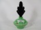 Fenton hand painted Chamelian green perfume bottle
