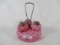 Pink cased Quilted Phlox condiment set