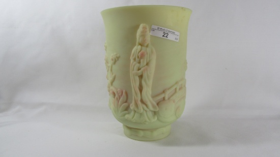 Fenton 7 1/2"  Burmese Empress vase