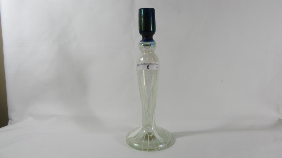 Imperial Free- Hand Candlestick 9.5" candlestick w/ dark purple holder and