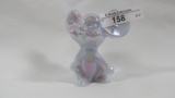 Fenton Shiny BLue Burmese mouse