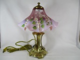 Fenton hand painted table lamp